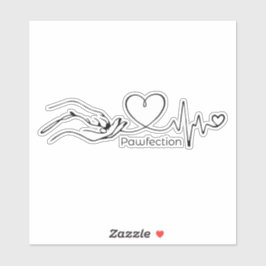 Pawfection One-Line Art – Minimalist Dog Lover Aufkleber