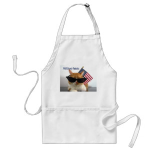 Pawfekt patriotische coole Katze mit Flaggen-Schür Schürze