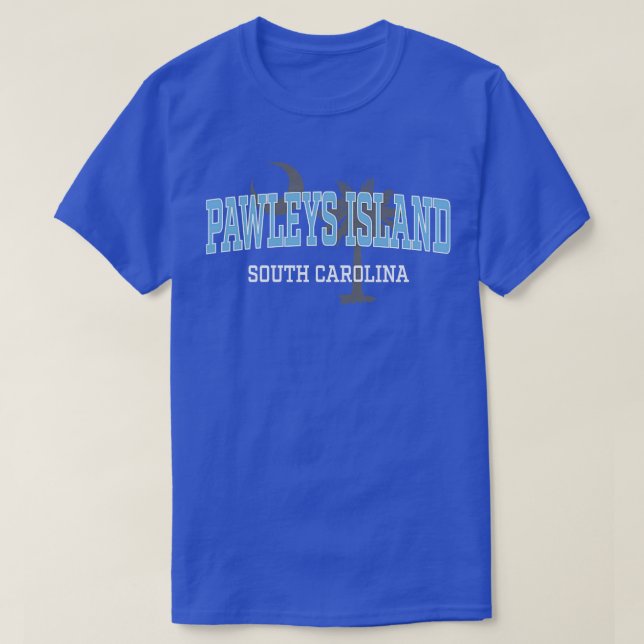 Pawley Island South olina Palmetto Coastal Blue T-Shirt (Design vorne)