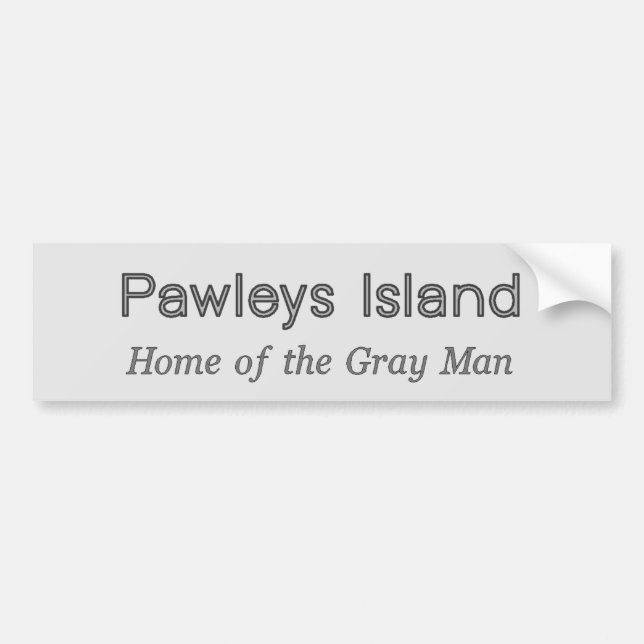 Pawleys Island Gray Man Autoaufkleber (Vorne)