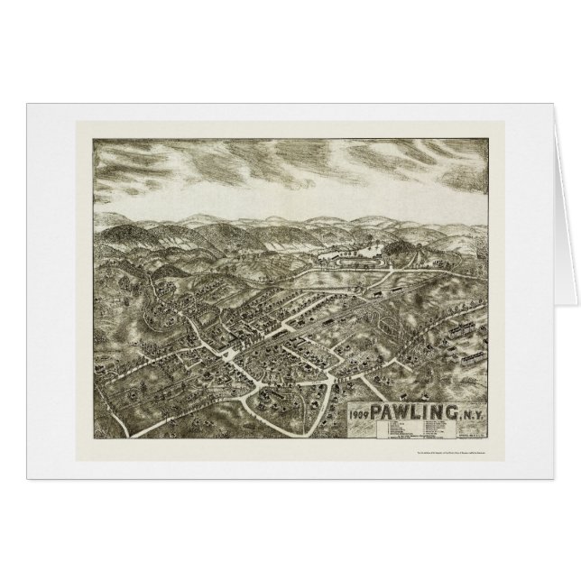 Pawling, NY panoramische Karte - 1909 (Vorderseite (Horizontal))