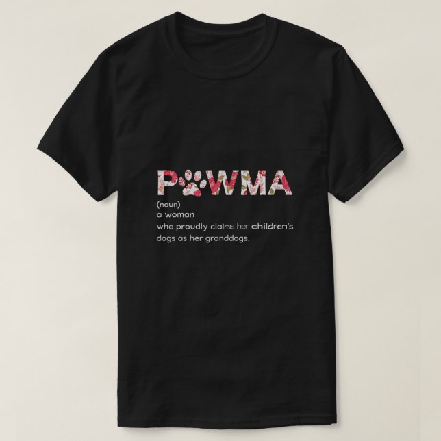 Pawma-Definition mit Blumenmuster-Druck T-Shirt (Design vorne)