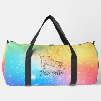 Pawmaste Cat Yoga Large Duffel Bag Duffle Bag