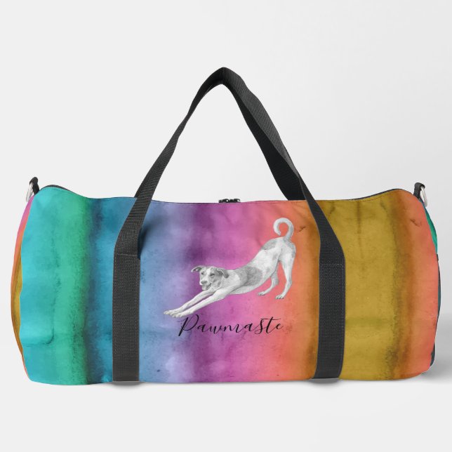 Pawmaste Dog Yoga Large Duffel Bag Duffle Bag (Vorderseite)