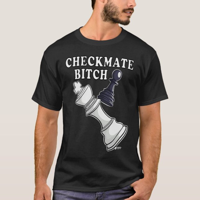 Pawn CHECKMATE coole Schach T-Shirt (Vorderseite)