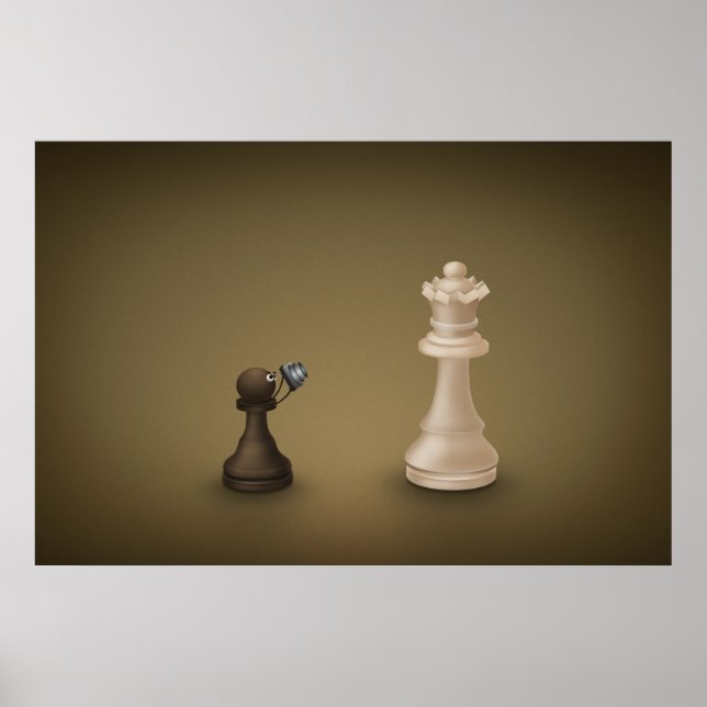 Pawn nimmt Queen Poster (Vorne)