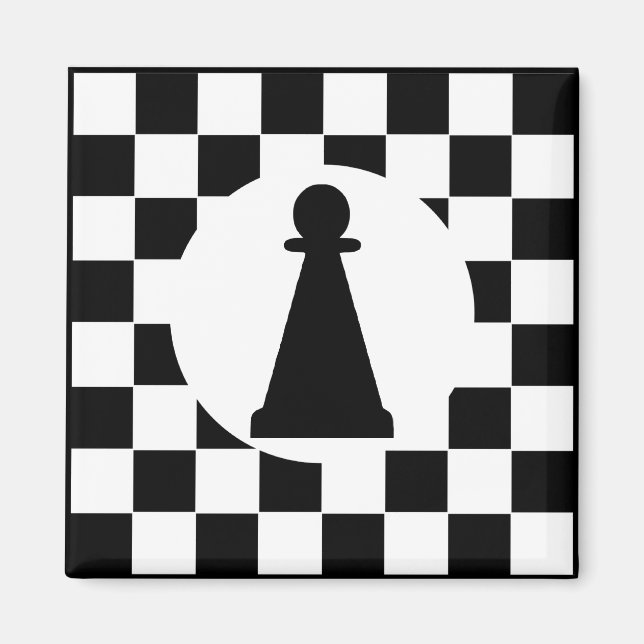 Pawn Schach Piece - Magnet - Schach - Gastgeschenk (Vorne)
