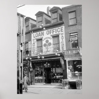 Pawn Shop in den 20er Jahren Poster