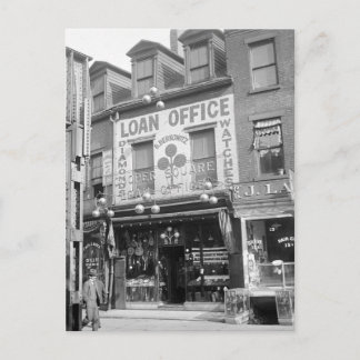 Pawn Shop in den 20er Jahren Postkarte