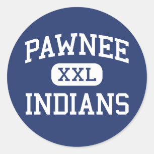 Pawnee - amerikanischer Ureinwohner - Highschool - Runder Aufkleber