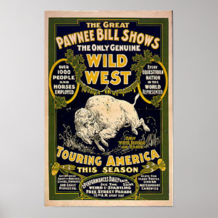 Pawnee Bill Shows Wild West Poster
