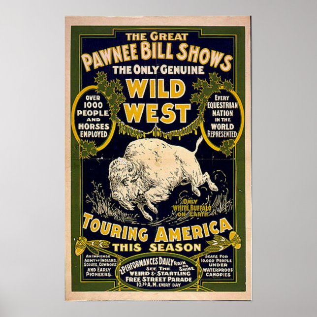 Pawnee Bill Shows Wild West Poster (Vorne)