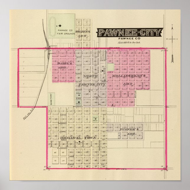 Pawnee City, Nebraska Poster (Vorne)