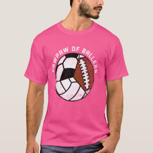 PawPaw Baller Funny Volleyball Fußball T-Shirt