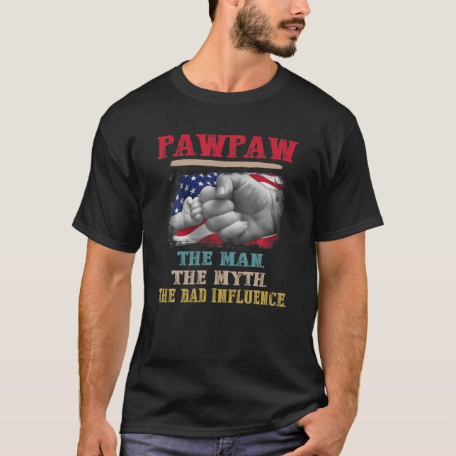 Pawpaw den Mann der Mythos die schlechte Flagge Fl T-Shirt (Vorderseite)