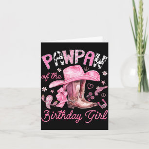 Pawpaw der Geburtstagsgirls rosa Cowgirl Western Karte