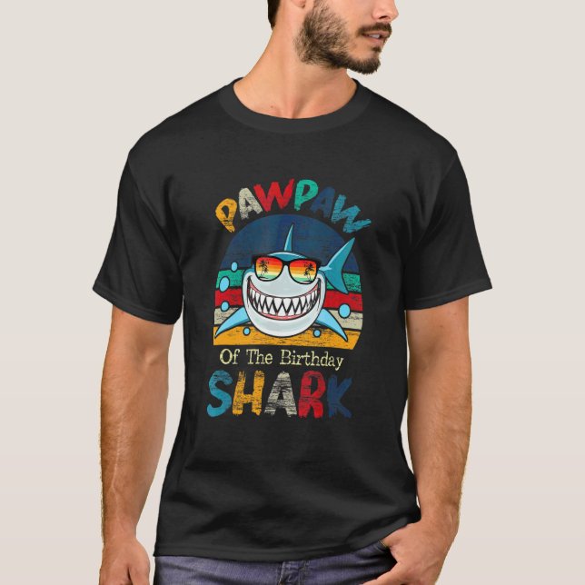 Pawpaw der Hai-Birthday-Matching-Familie T-Shirt (Vorderseite)