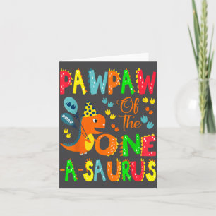 Pawpaw des One-a-saurus 1. Geburtstagsjungen Dinos Karte