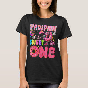 Pawpaw des süßen Einen 1. Geburtstag Donut Bday Pa T-Shirt