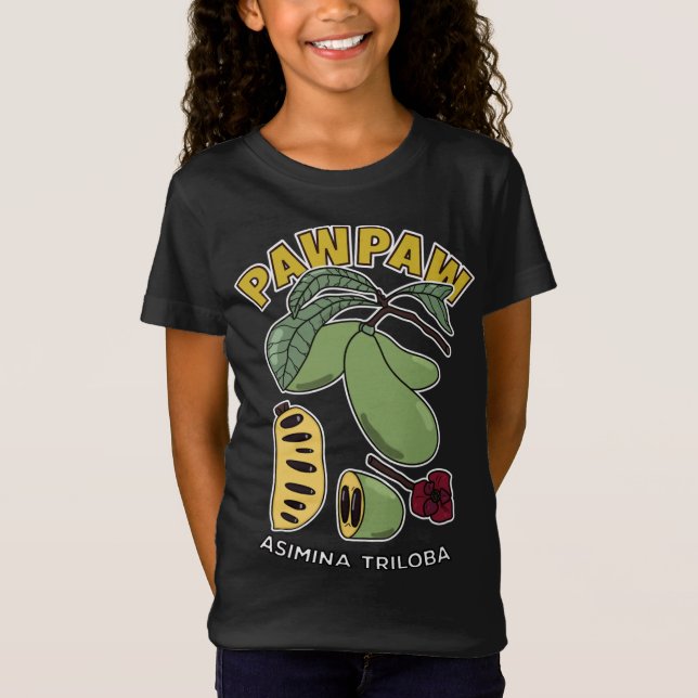 Pawpaw Frucht Tree Asimina Triloba T-Shirt (Vorderseite)