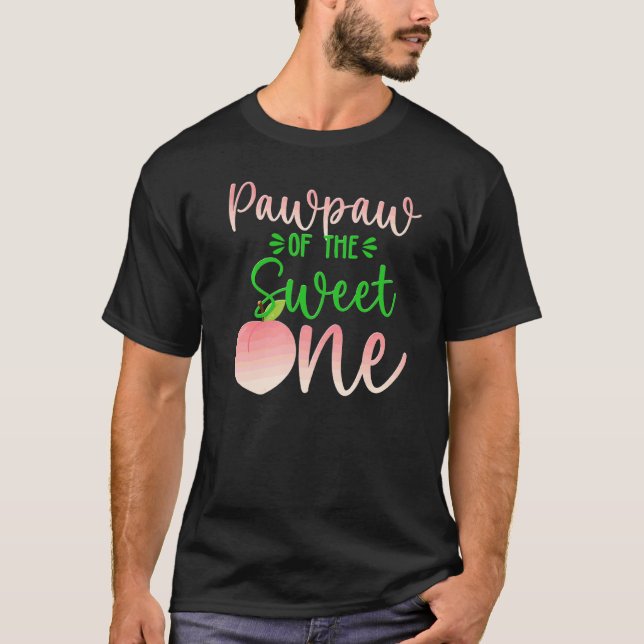 Pawpaw of the Birthday One Peach 1st Summer Fruit T-Shirt (Vorderseite)