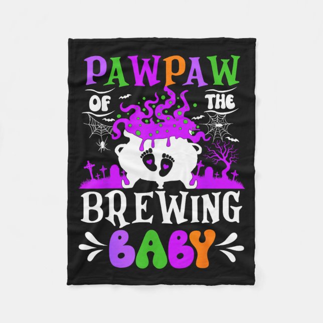 Pawpaw Of The Brewing Baby Grandpa To Be Halloween Fleecedecke (Vorderseite)