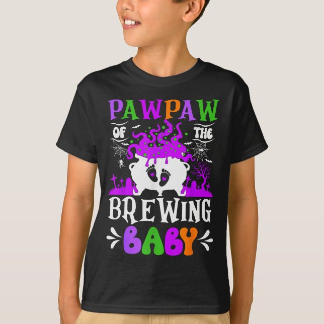 Pawpaw Of The Brewing Baby Grandpa To Be Halloween T-Shirt (Vorderseite)
