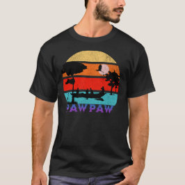 Pawpaw Retro Sunset Ocean Großvater T-Shirt