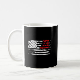 Pawpaw The Man Myth Legend American USA Flag Fathe Kaffeetasse