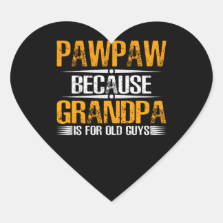 Pawpaw weil Opa für alte Typ Herz-Aufkleber
