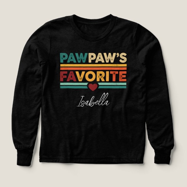 Pawpaw's Favorite Retro Simple Modern Script Name (Design Vorderseite)