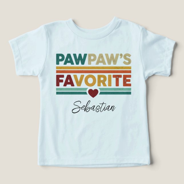Pawpaw's Favorite Retro Simple Modern Script Name (Design Vorderseite)