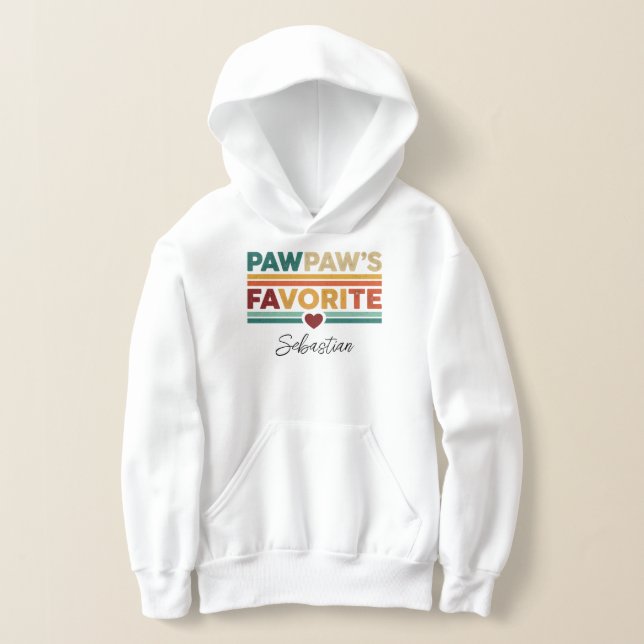 Pawpaw's Favorite Retro Simple Modern Script Name Hoodie (Ablage )