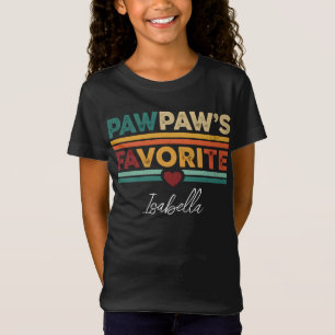 Pawpaws Lieblings-Retro-Einfach-Modern-Schrift-Nam T-Shirt