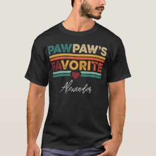 Pawpaws Lieblings-Retro-Einfach-Modern-Script-Name T-Shirt