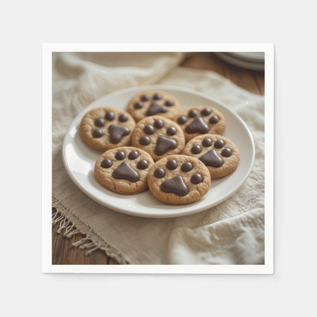 Pawprint-Cookies Serviette (Vorderseite)