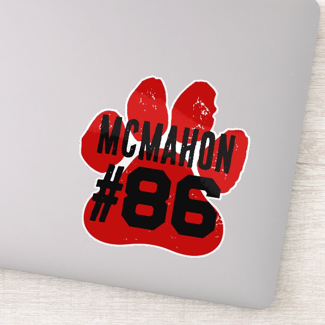 Pawprint für Red & Black Player Aufkleber (Detail)
