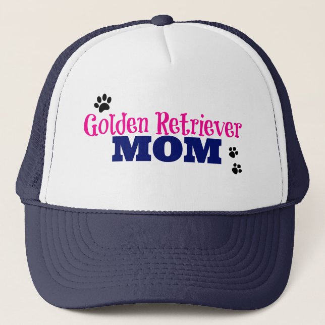 Pawprint Golden Retriever Mama Truckerkappe (Vorderseite)
