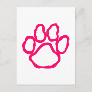 Pawprint-Kontur Postkarte