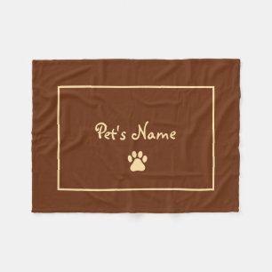Pawprint Personalisierte Dog-Decken Fleecedecke