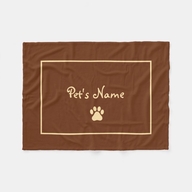 Pawprint Personalisierte Dog-Decken Fleecedecke (Vorderseite (Horizontal))