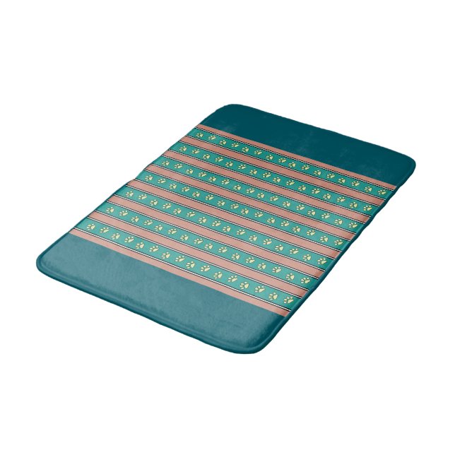 Pawprint Streifen Badematte (Schrägansicht)
