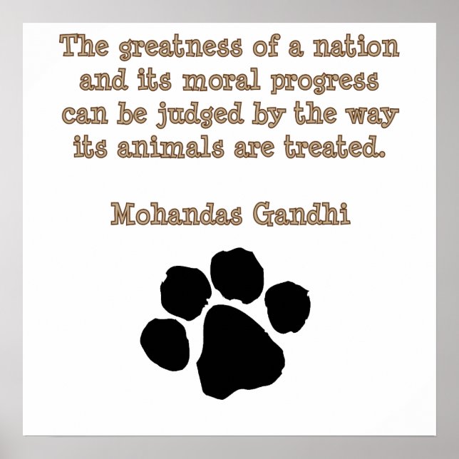 PawPrintGhandi Poster (Vorne)