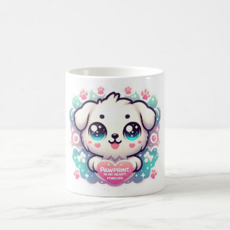 Pawprints auf My Heart, Forever Kawaii Puppy Tasse