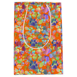 Pawprints überall mittlere geschenktüte