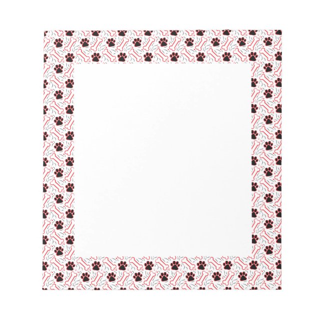 Paws and Bones Funny Design for Dog Lovers Notizblock (Vorderseite)