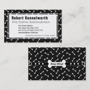 Paws and Bones Funny Design for Dog Lovers Visitenkarte