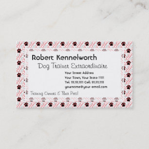 Paws and Bones Funny Design for Dog Lovers Visitenkarte