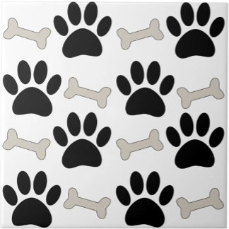 Paws And Bones Seamless Pattern Custom  Fliese
