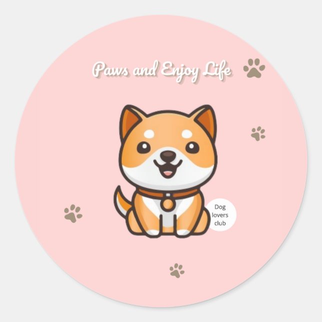 Paws and Enjoy Life Stickers (Vorderseite)